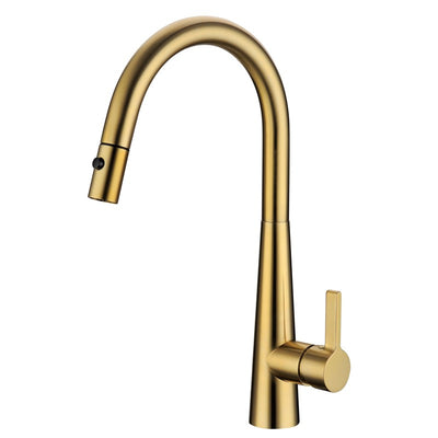 IKON OTUS LUX LEAD FREE PULL-OUT SINK MIXER 422MM BRUSHED GOLD