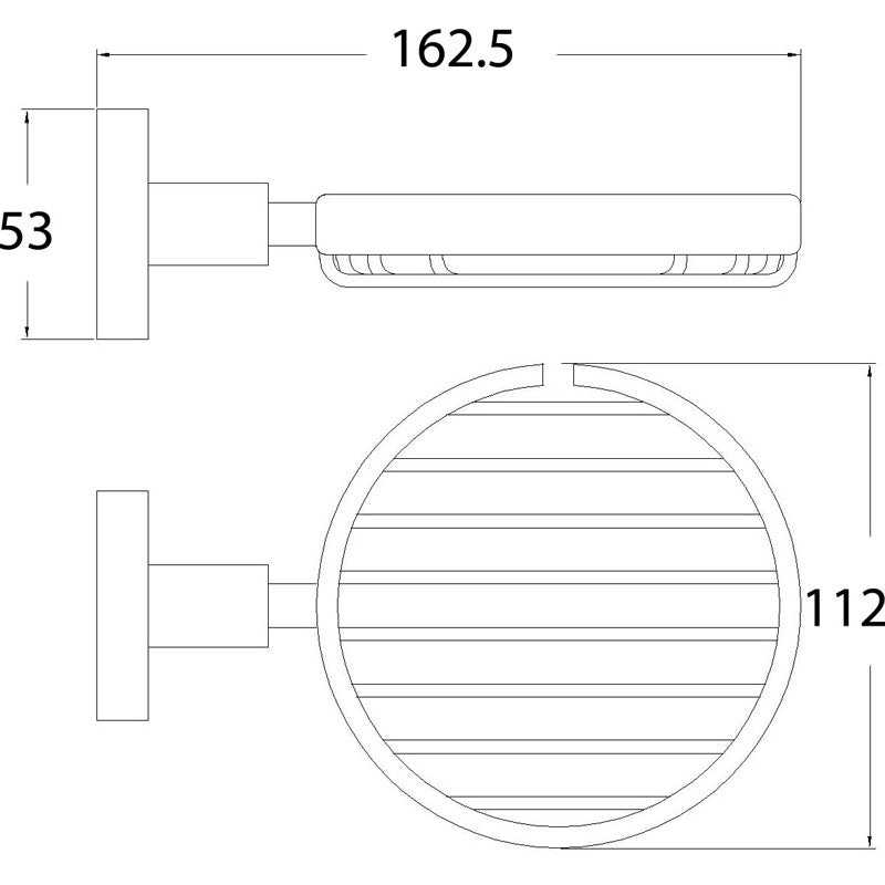 IKON OTUS WIRE SOAP BASKET CHROME 112MM