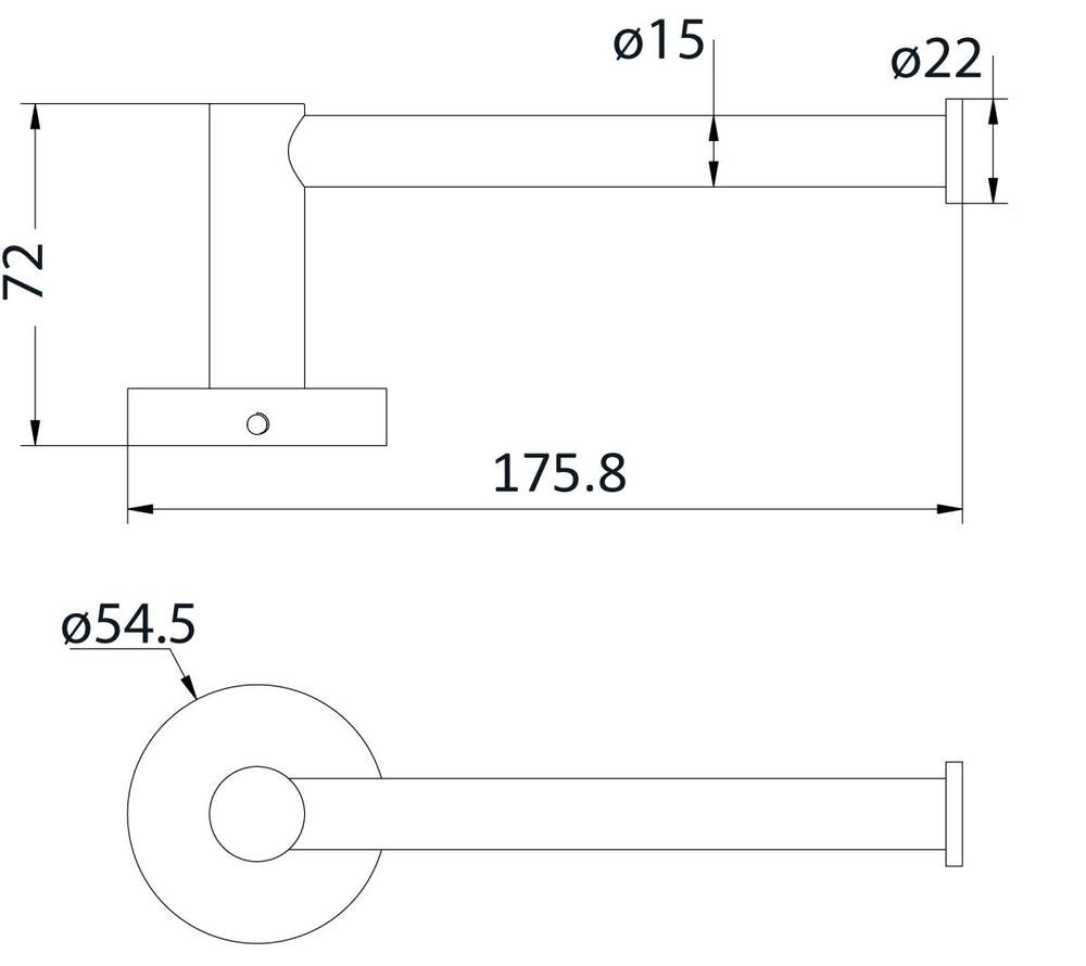 IKON OTUS TOILET ROLL HOLDER CHROME 175.8MM