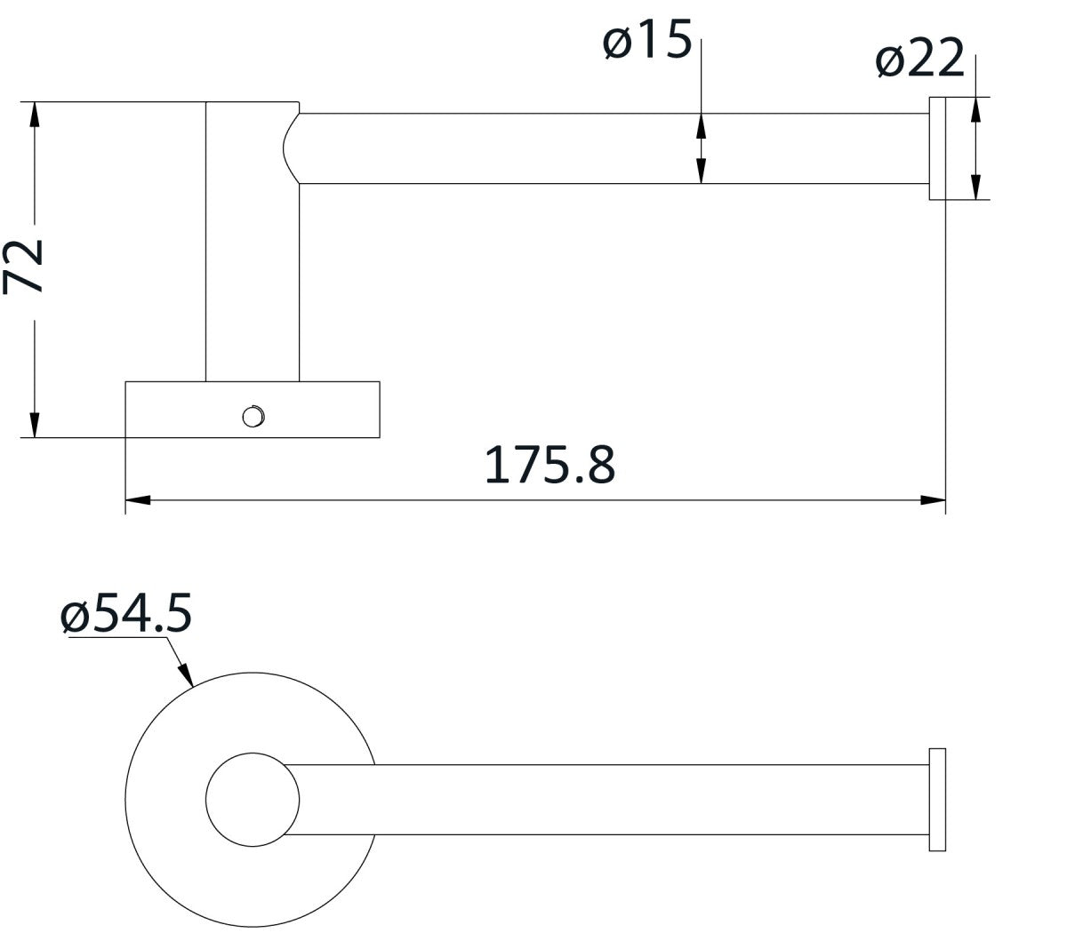 IKON OTUS TOILET ROLL HOLDER BRUSHED GOLD 175.8MM