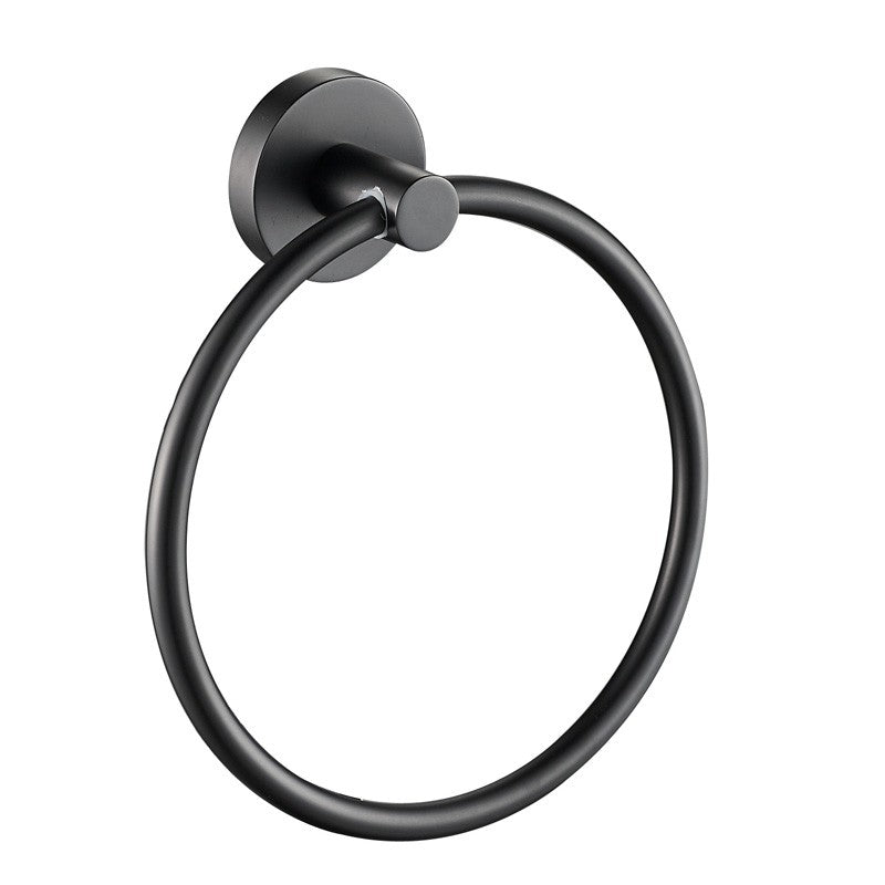 IKON OTUS TOWEL RING MATTE BLACK 170MM