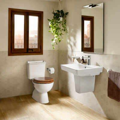JOHNSON SUISSE COLONIAL II CLOSE COUPLED TOILET GLOSS WHITE