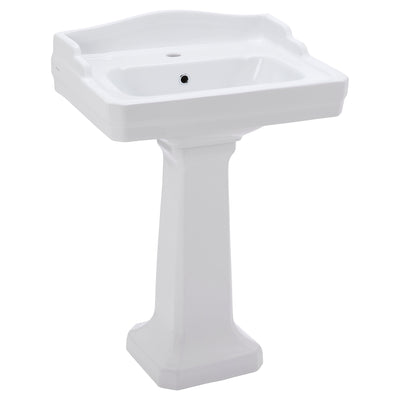 JOHNSON SUISSE COLONIAL WALL HUNG BASINS WHITE 610MM