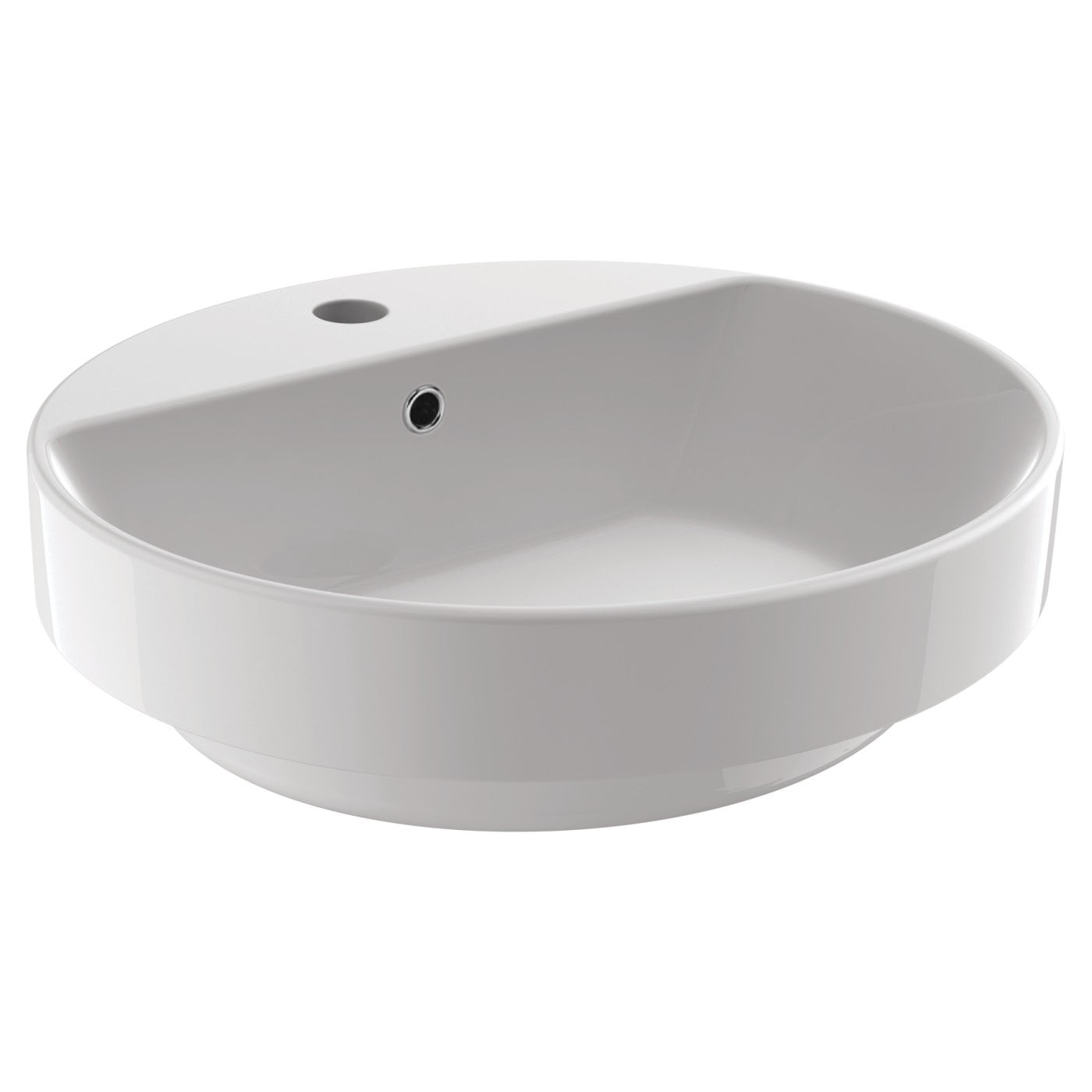 JOHNSON SUISSE GEMELLI OVAL SEMI-INSET BASINS WHITE 450MM