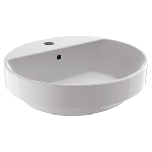 JOHNSON SUISSE GEMELLI OVAL SEMI-INSET BASINS WHITE 450MM