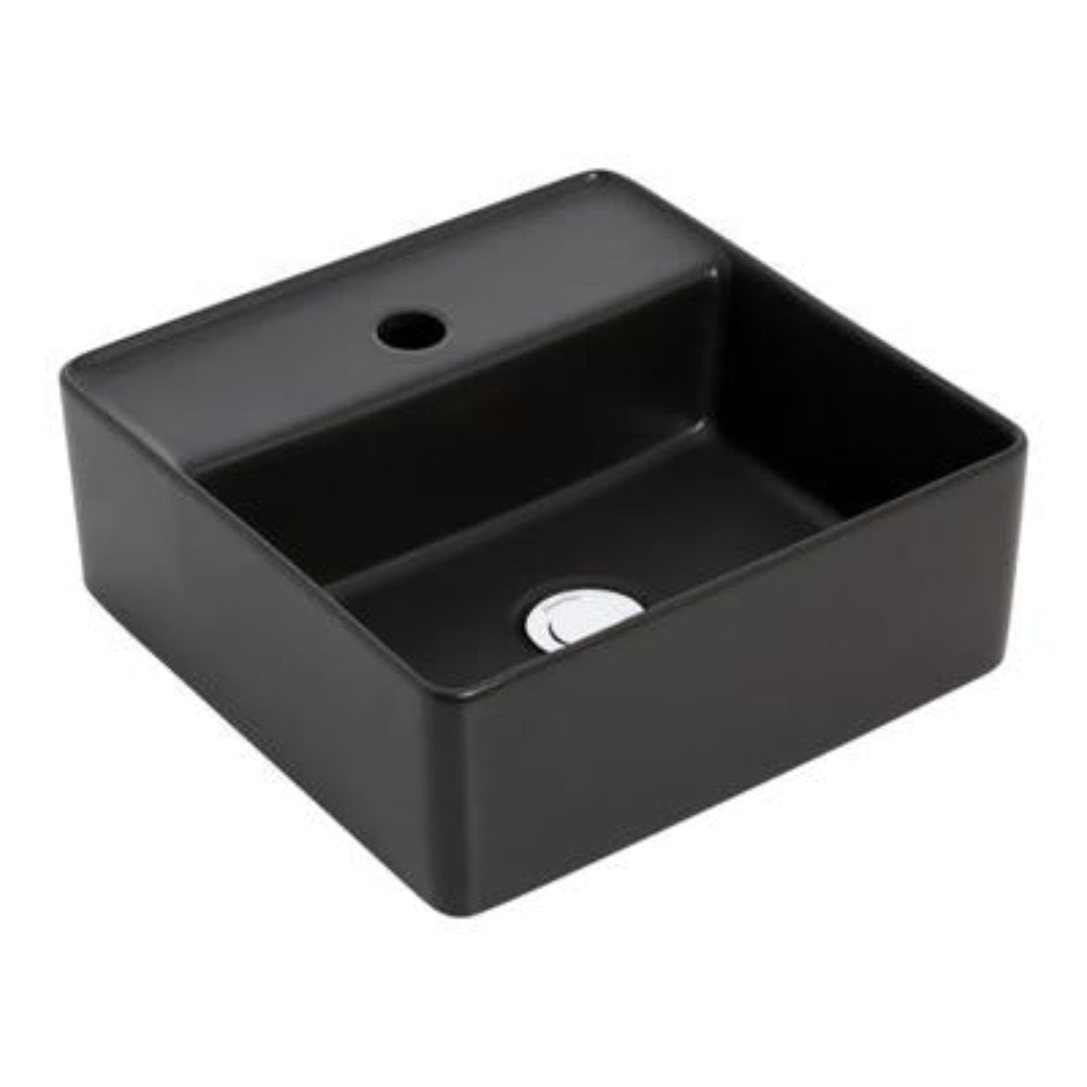 JOHNSON SUISSE VENEZIA SQUARE 1TH COUNTER TOP BASINS BLACK 350MM