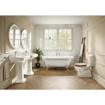 JOHNSON SUISSE COLONIAL FREESTANDING BATH ACRYLIC WHITE 1500MM