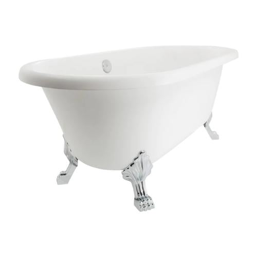 JOHNSON SUISSE COLONIAL FREESTANDING BATH ACRYLIC WHITE 1500MM
