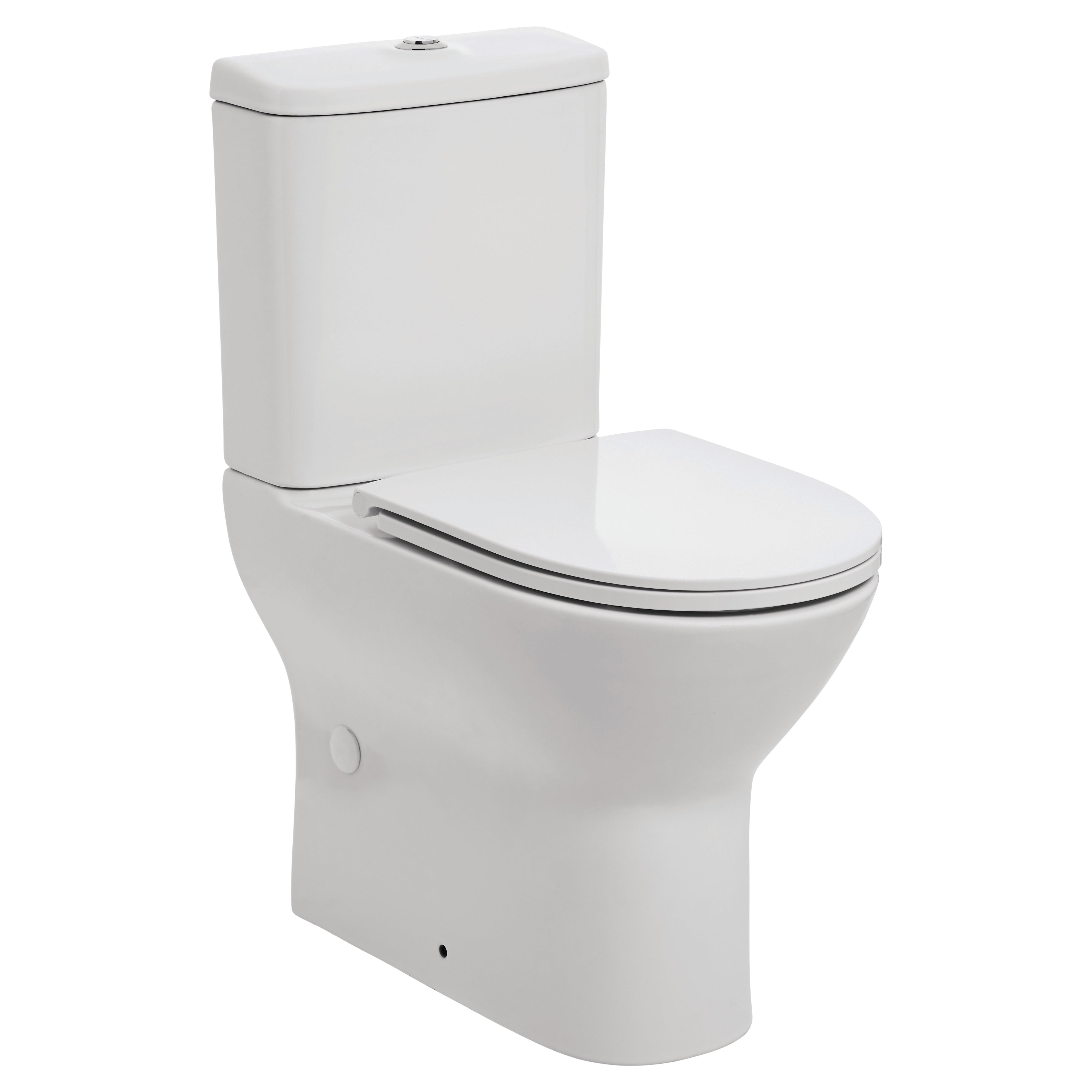 JOHNSON SUISSE EMILIA XTRA AMBULANT RIMLESS TOILET SUITE GLOSS WHITE