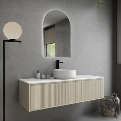 CETO BELLEVUE COASTAL OAK 1500MM SINGLE BOWL WALL HUNG VANITY