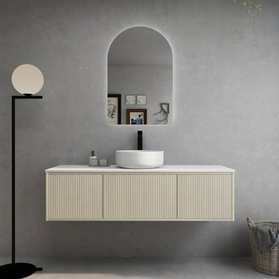CETO BELLEVUE COASTAL OAK 1500MM SINGLE BOWL WALL HUNG VANITY