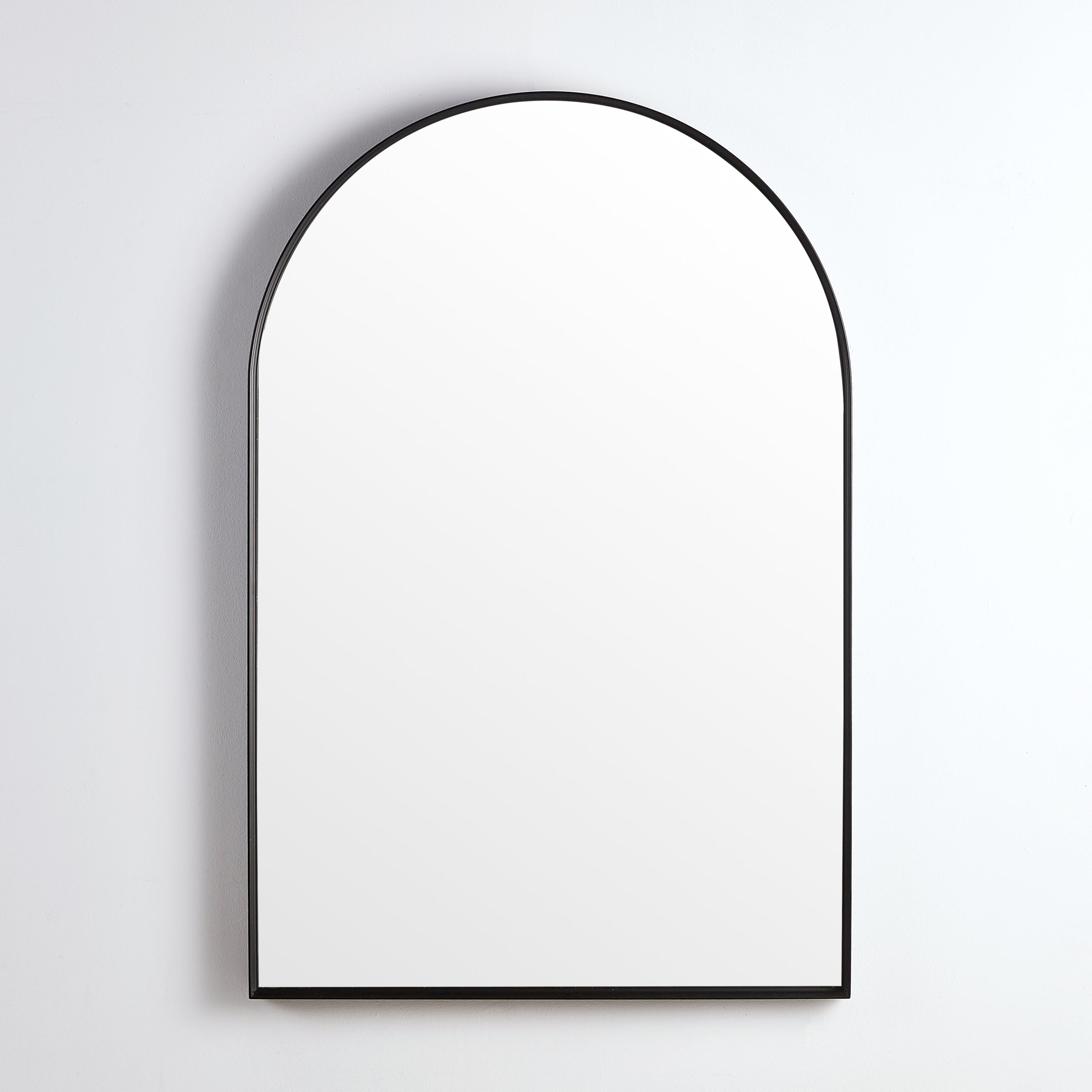 POSEIDON OLIVIA BLACK FRAMED ARCH MIRROR 600MM