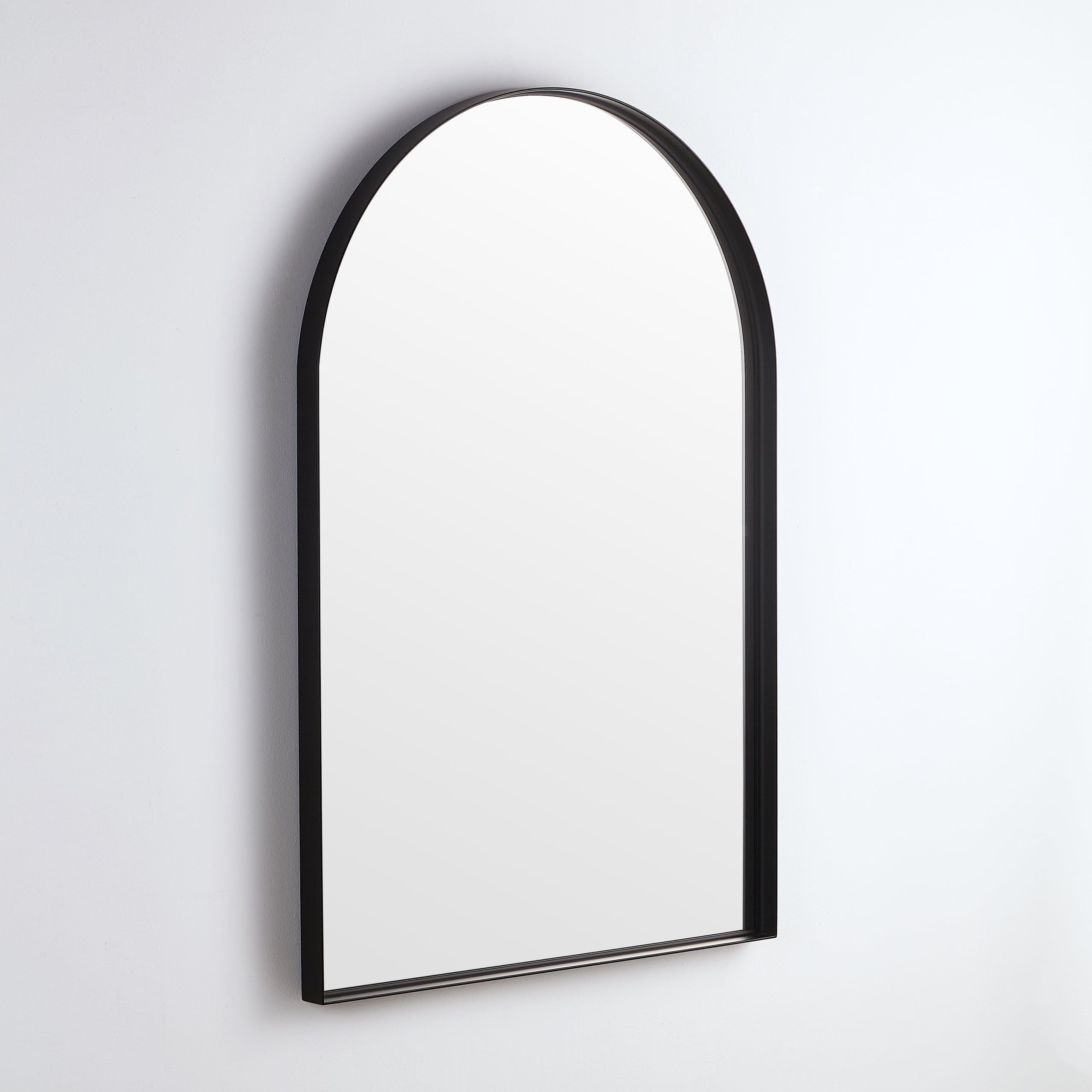 POSEIDON OLIVIA BLACK FRAMED ARCH MIRROR 600X900MM