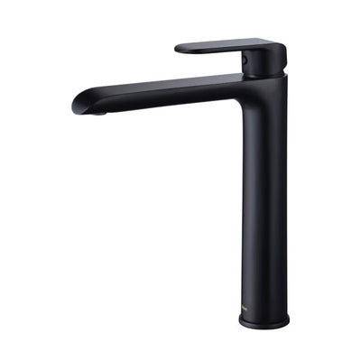 IKON KARA LEAD FREE HIGH RISE BASIN MIXER 278MM MATTE BLACK