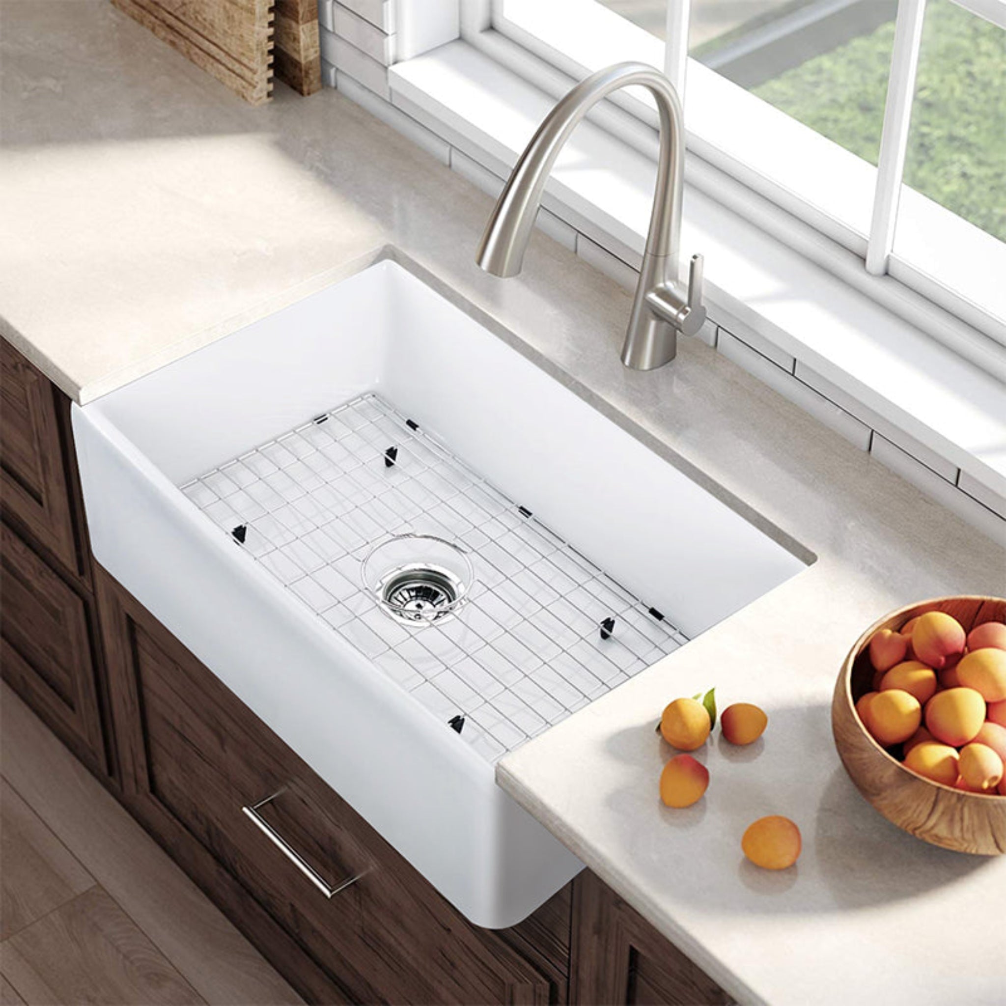 POSEIDON WHITE FERMENTALE CERAMIC KITCHEN SINK