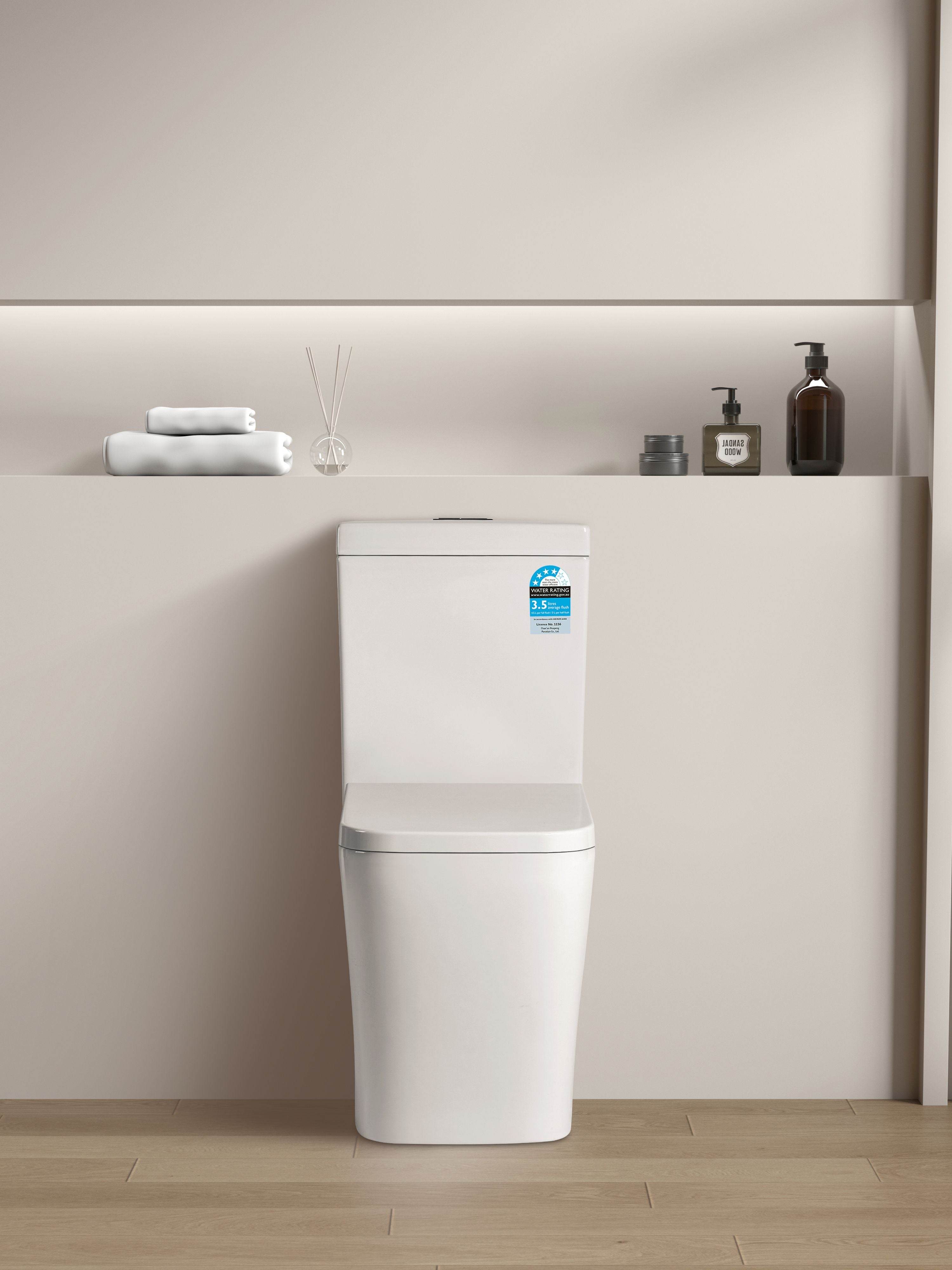 POSEIDON QUBIST BTW TOILET SUITE GLOSS WHITE