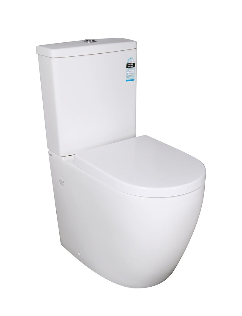 POSEIDON AMBULANT BOX RIM TOILET SUITE GLOSS WHITE