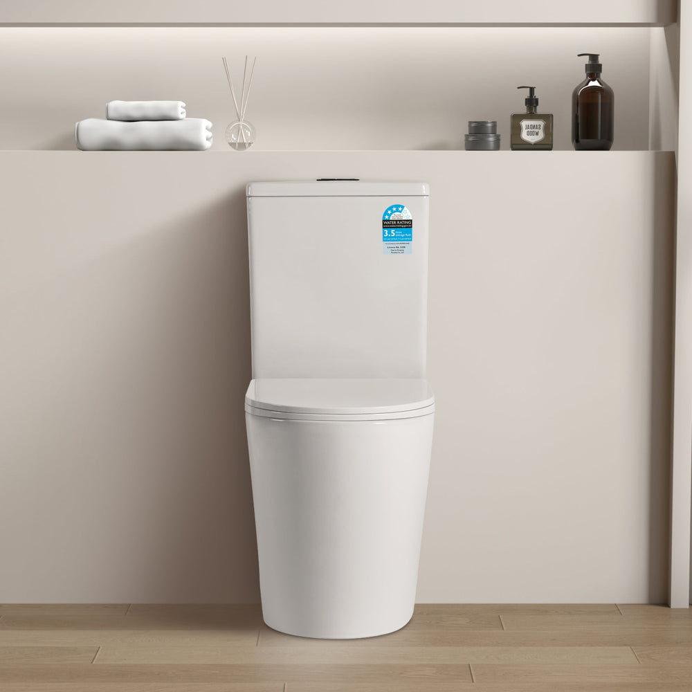 POSEIDON LIVIS RIMLESS BACK TO WALL TOILET SUITE GLOSS WHITE