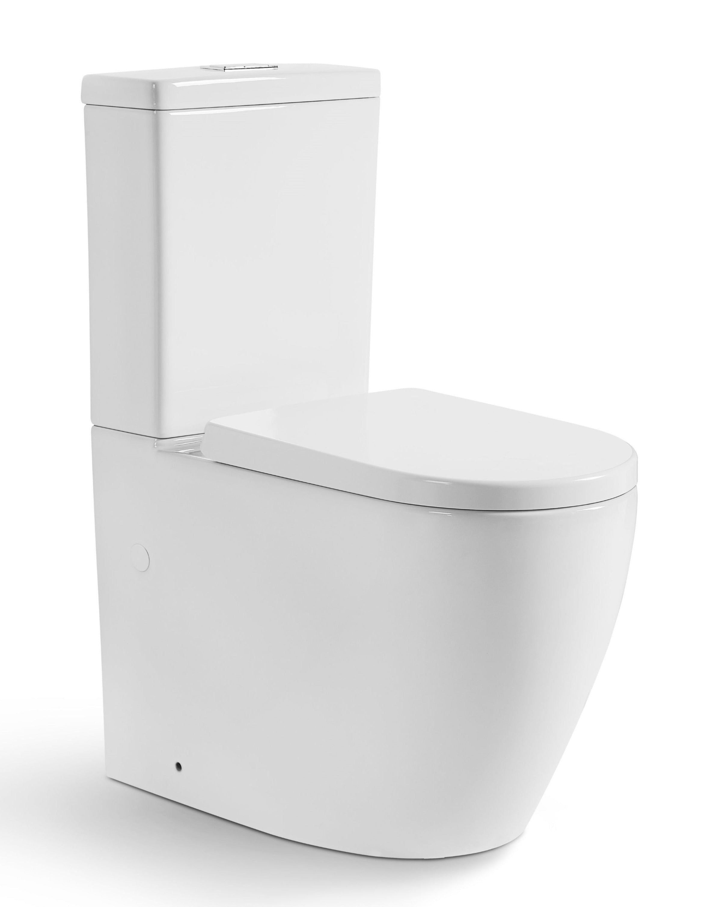 POSEIDON ELVERA BACK TO WALL TOILET SUITE GLOSS WHITE