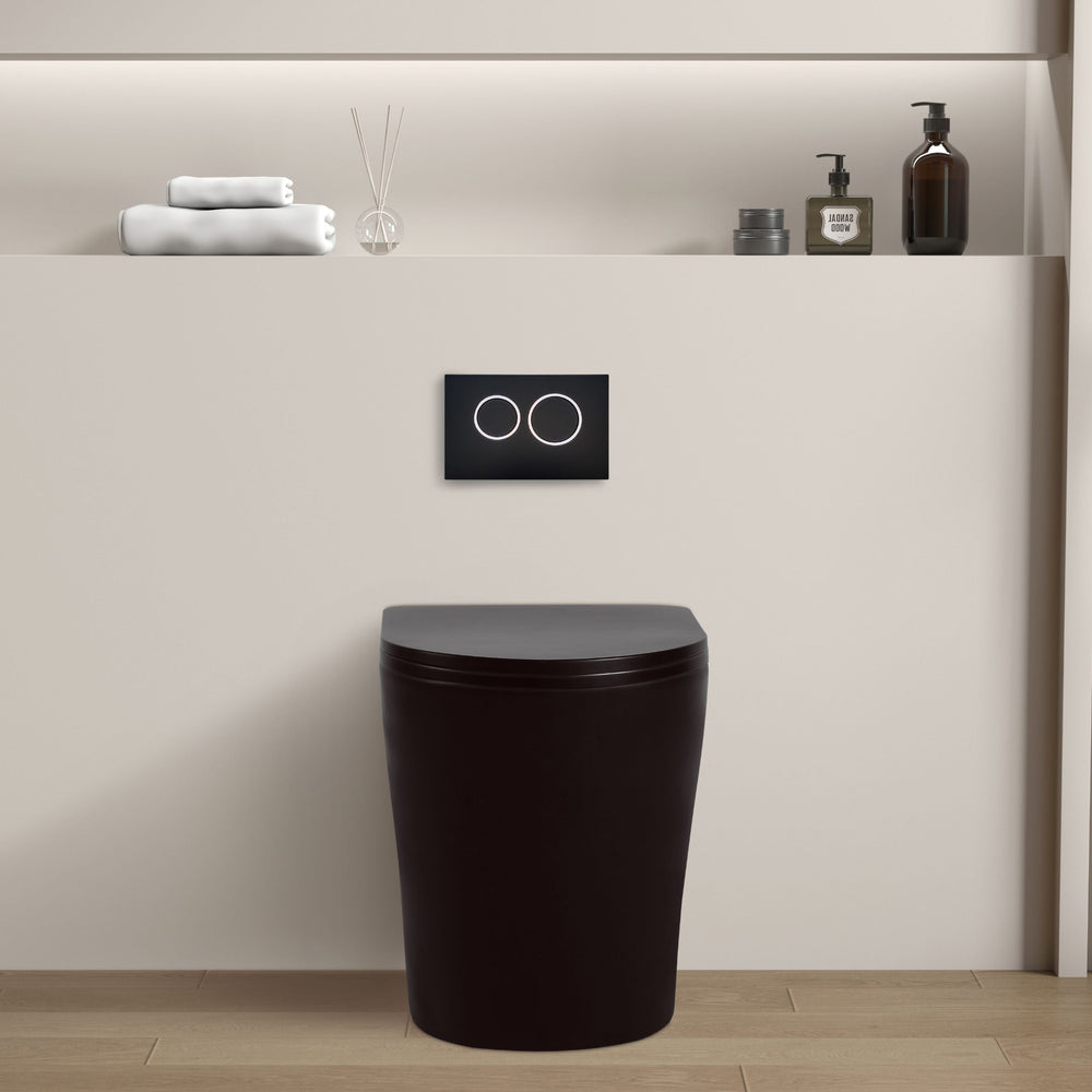 POSEIDON AVIS RIMLESS WALL FACED FLOOR PAN MATTE BLACK