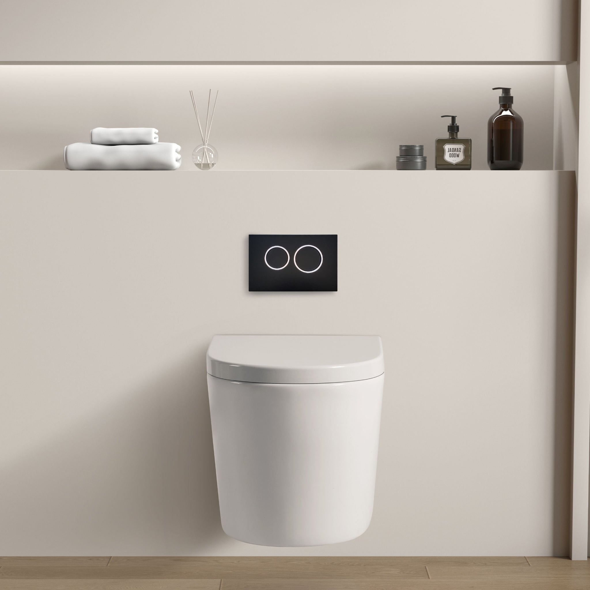 POSEIDON AVIS RIMLESS WALL HUNG PAN GLOSS WHITE