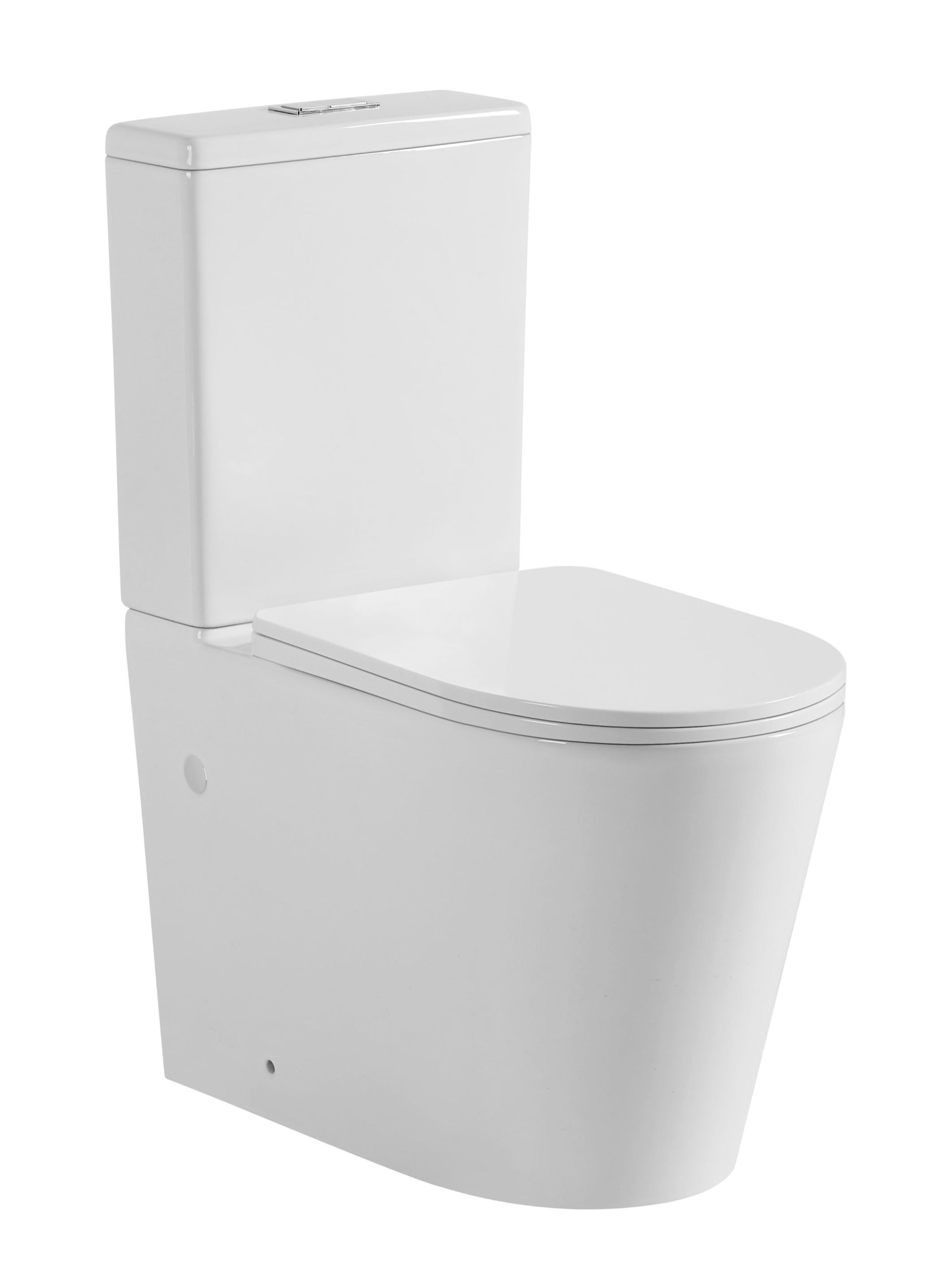 POSEIDON AVIS COMPACT RIMLESS TOILET SUITE GLOSS WHITE