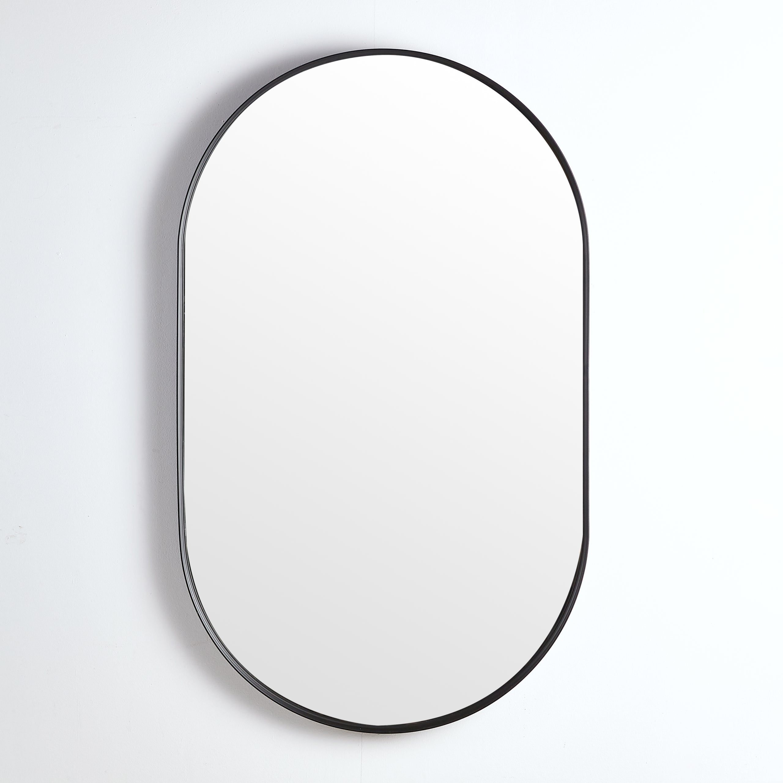 POSEIDON OLIVIA OVAL BLACK FRAMED MIRROR 450X900MM