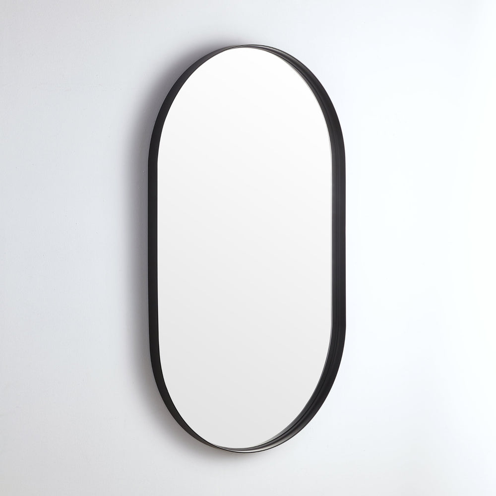 POSEIDON OLIVIA OVAL BLACK FRAMED MIRROR 600X1000MM