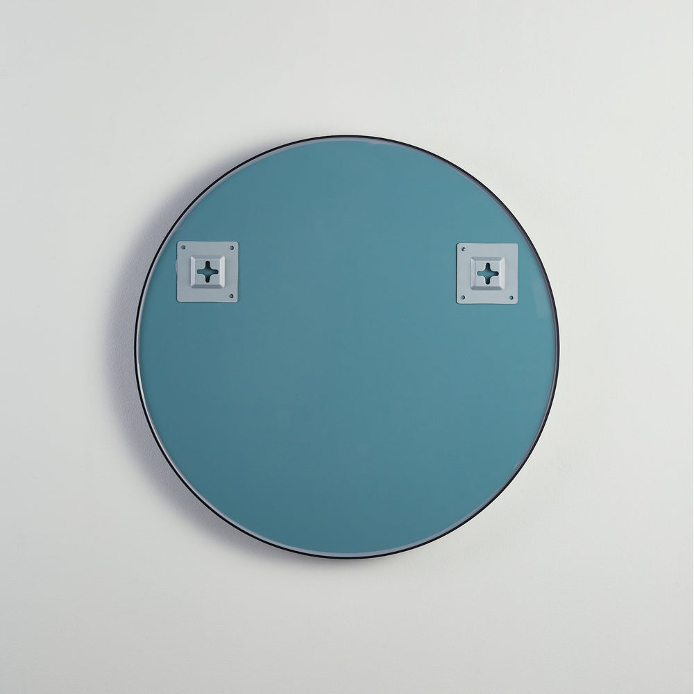 POSEIDON OLIVIA ROUND BLACK FRAMED MIRROR 600X600MM