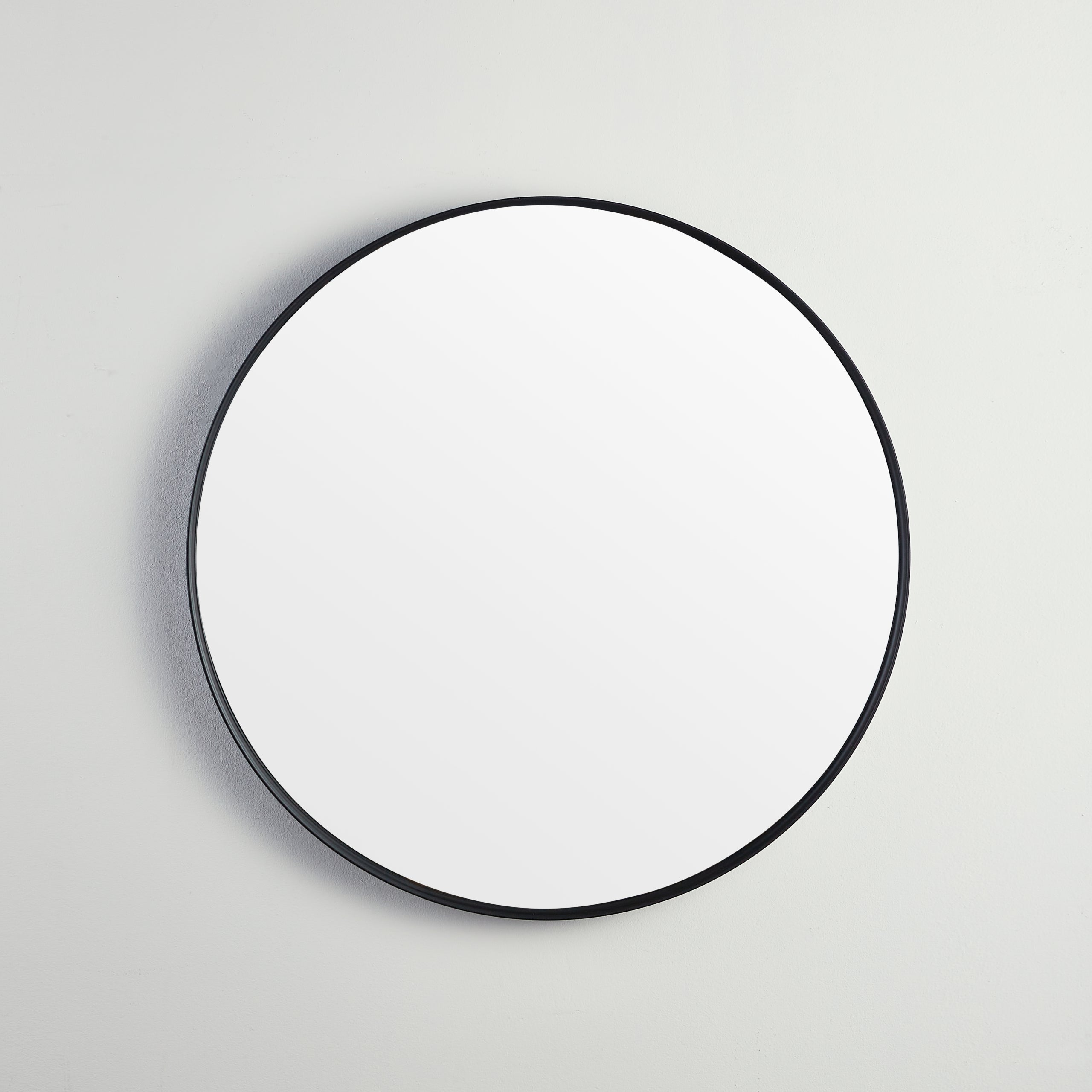 POSEIDON OLIVIA ROUND BLACK FRAMED MIRROR 700X700MM