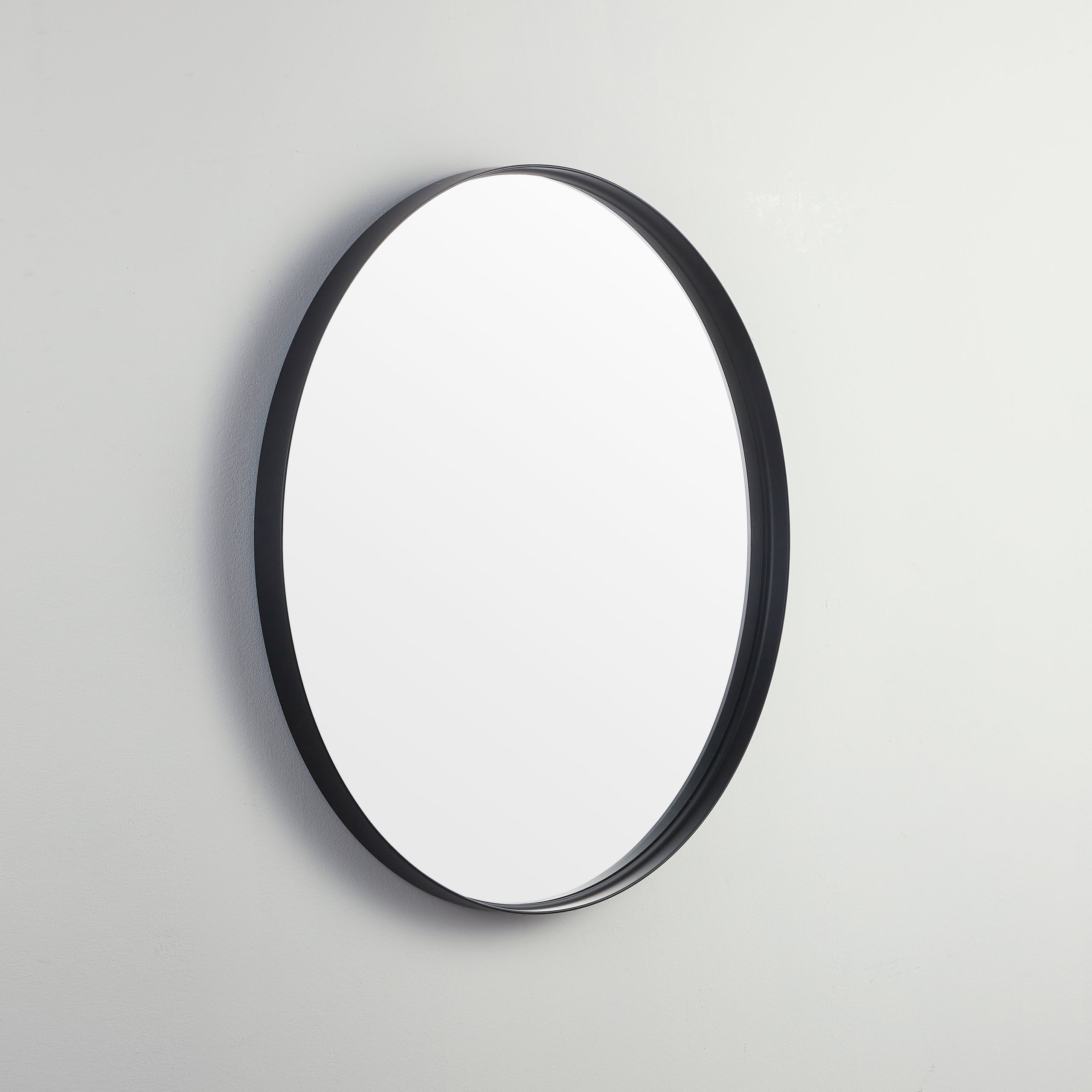 POSEIDON OLIVIA ROUND BLACK FRAMED MIRROR 700X700MM