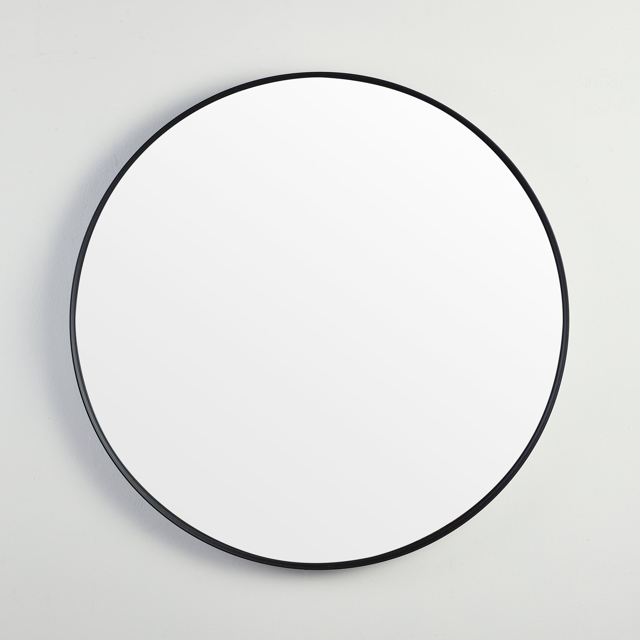 POSEIDON OLIVIA ROUND BLACK FRAMED MIRROR 800MM