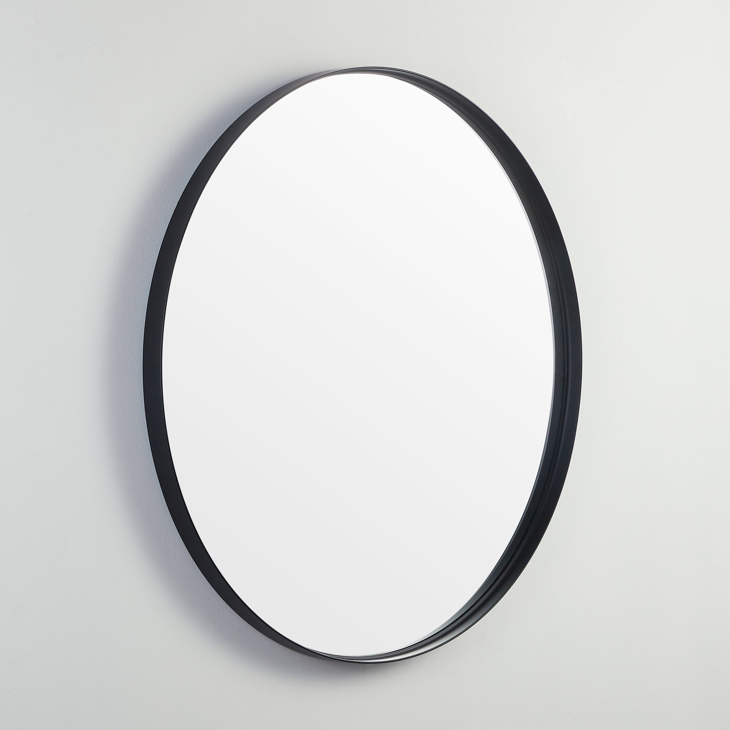 POSEIDON OLIVIA ROUND BLACK FRAMED MIRROR 800MM