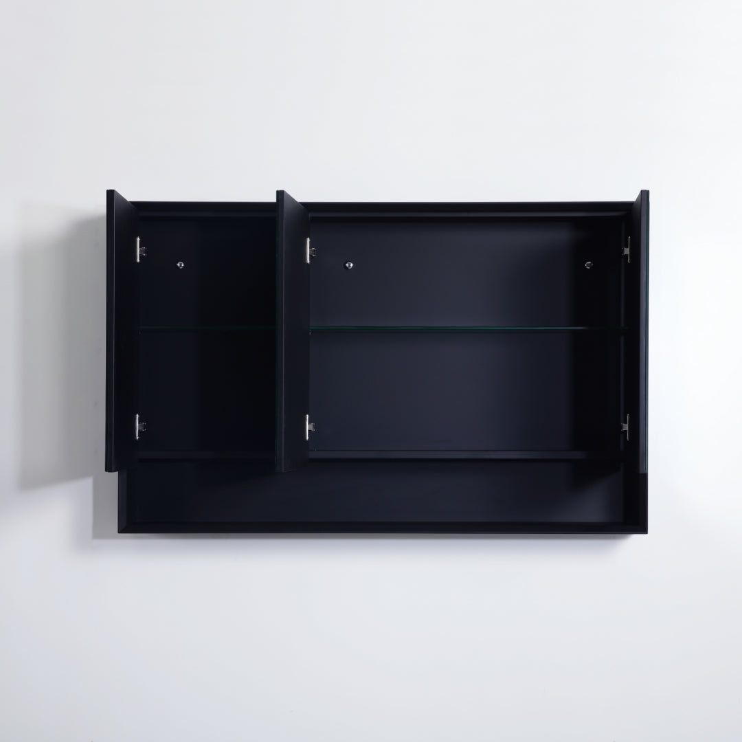 POSEIDON PETRA MATTE BLACK SHAVING CABINET 1200MM