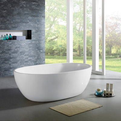 POSEIDON LUCIA FREE STANDING BATH GLOSS WHITE 1800MM