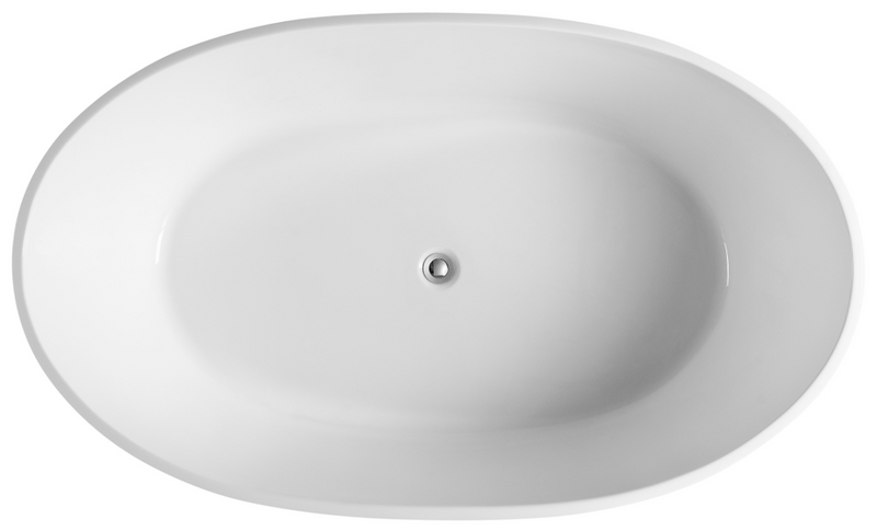POSEIDON LUCIA FREE STANDING BATH GLOSS WHITE 1800MM