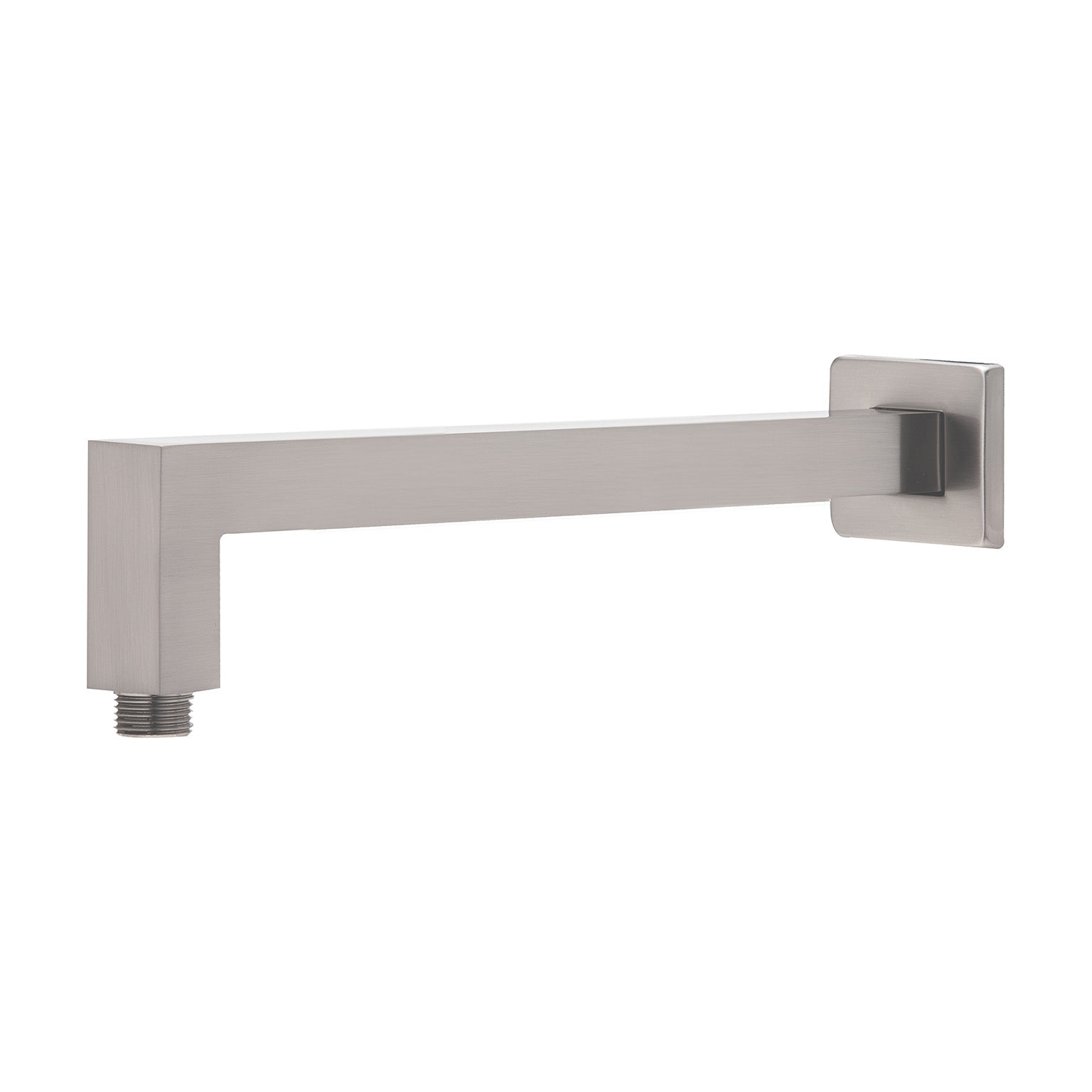 PHOENIX LEXI SHOWER ARM SQUARE BRUSHED NICKEL 400MM