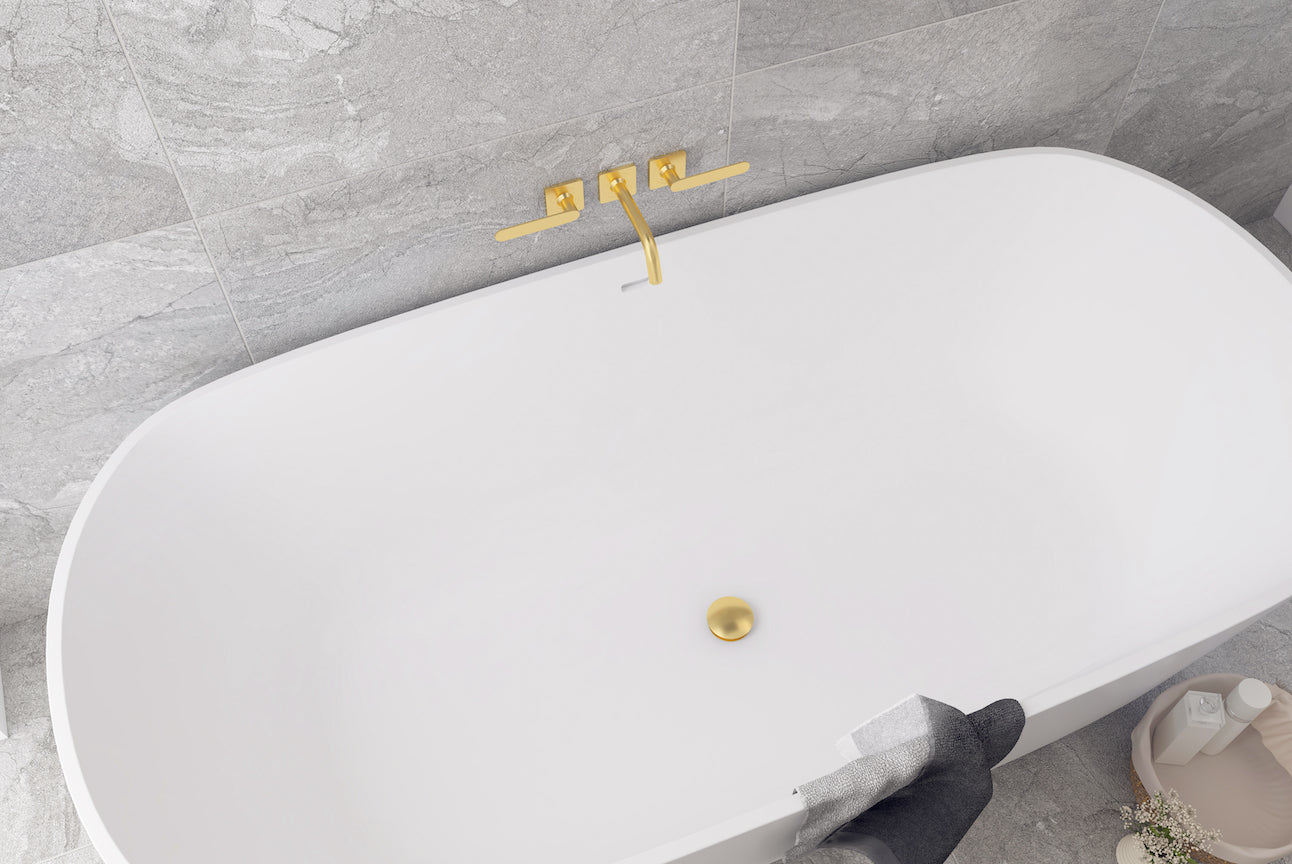 LINSOL EZYFLOW POP-UP PLUG & WASTE BRUSHED BRASS 40MM