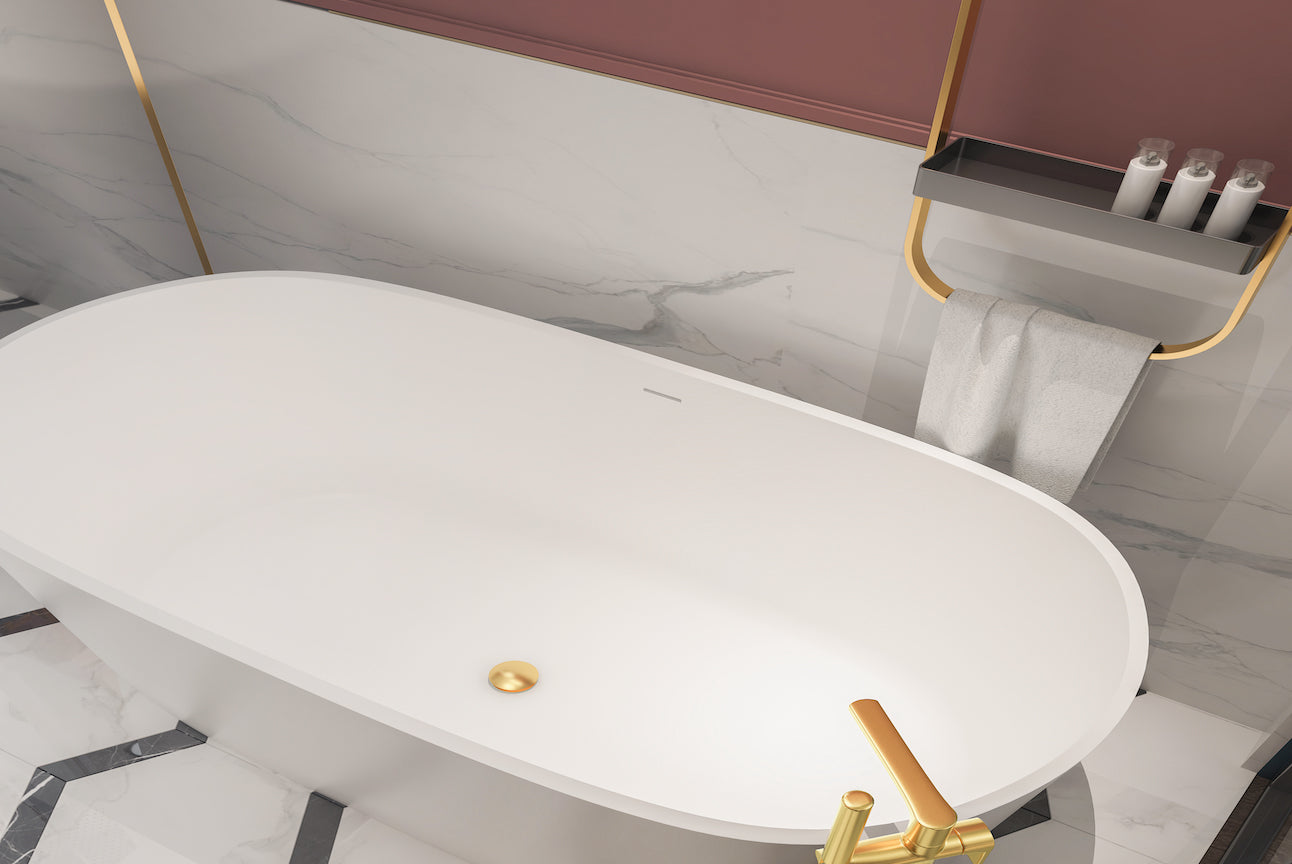 LINSOL EZYFLOW POP-UP PLUG & WASTE BRUSHED BRASS 40MM