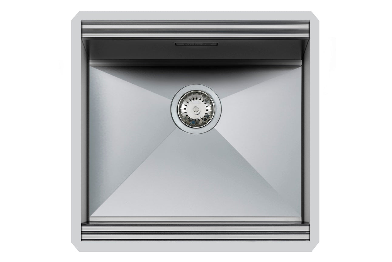 LINSOL FOSTER MILANO 37L SINGLE BOWL SINK BRUSHED STAINLESS 500MM