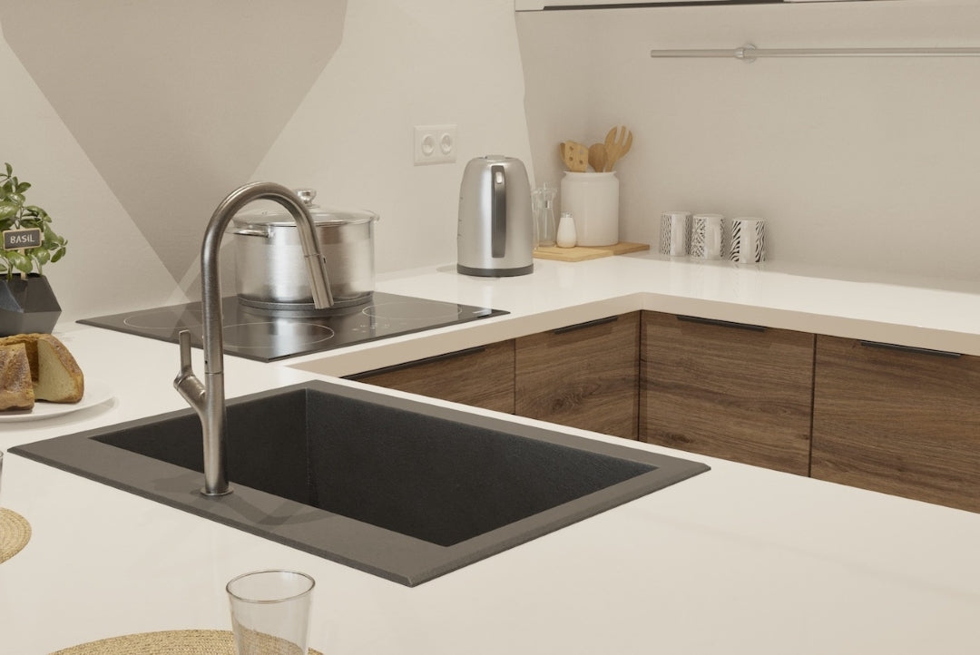 LINSOL TISH 25MM PULL-OUT SINK MIXER BRUSHED STAINLESS