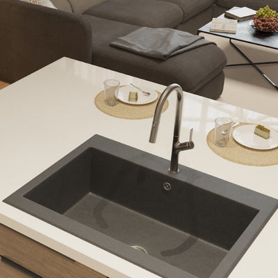 LINSOL TISH PULL-OUT SINK MIXER 463MM BRUSHED STAINLESS