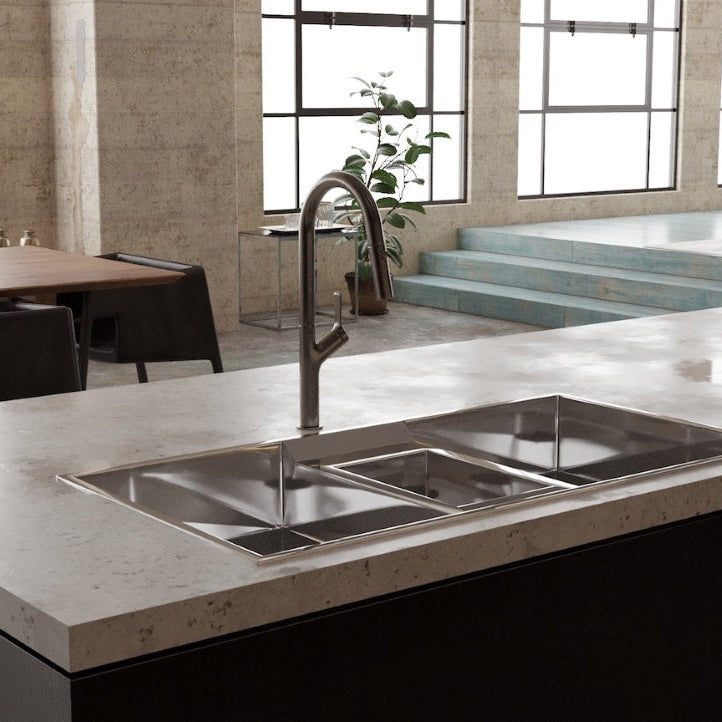 LINSOL TISH PULL-OUT SINK MIXER 463MM GUN METAL