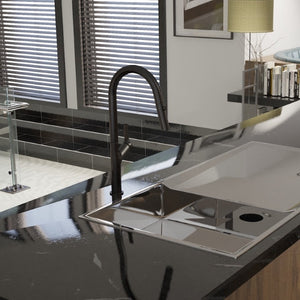 LINSOL TISH PULL-OUT SINK MIXER 463MM MATTE BLACK