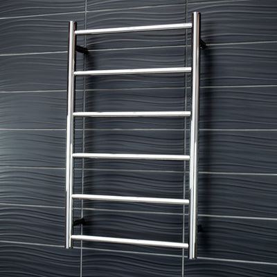 RADIANT HEATING 6-BARS ROUND NON-HEATED TOWEL RAIL CHROME 500MM
