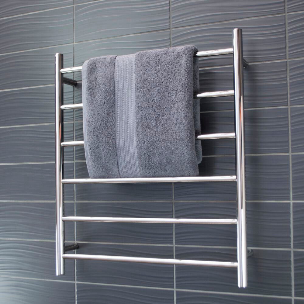 RADIANT HEATING 6-BARS ROUND NON-HEATED TOWEL RAIL CHROME 700MM