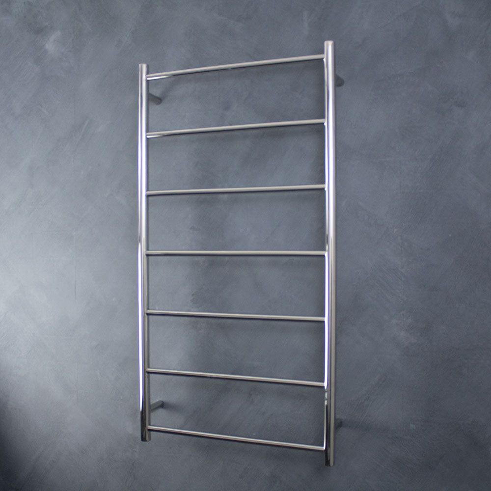 RADIANT HEATING 7-BARS ROUND NON-HEATED TOWEL RAIL CHROME 600MM