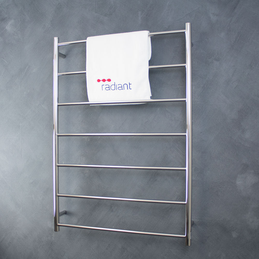 RADIANT HEATING 7-BARS ROUND NON-HEATED TOWEL RAIL CHROME 800MM