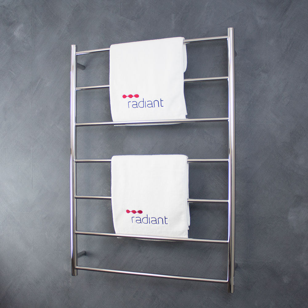 RADIANT HEATING 7-BARS ROUND NON-HEATED TOWEL RAIL CHROME 800MM