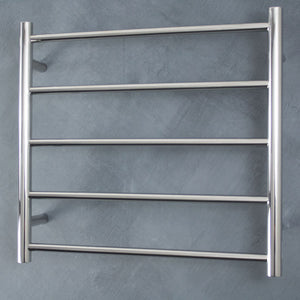 RADIANT HEATING 5-BARS ROUND NON-HEATED TOWEL RAIL CHROME 600MM